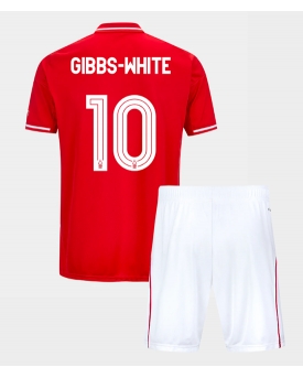 Billige Fotballdrakt Nottingham Forest Morgan Gibbs-White #10 Replika Hjemmedraktsett Barn 2025-26 Kortermet (med bukser)